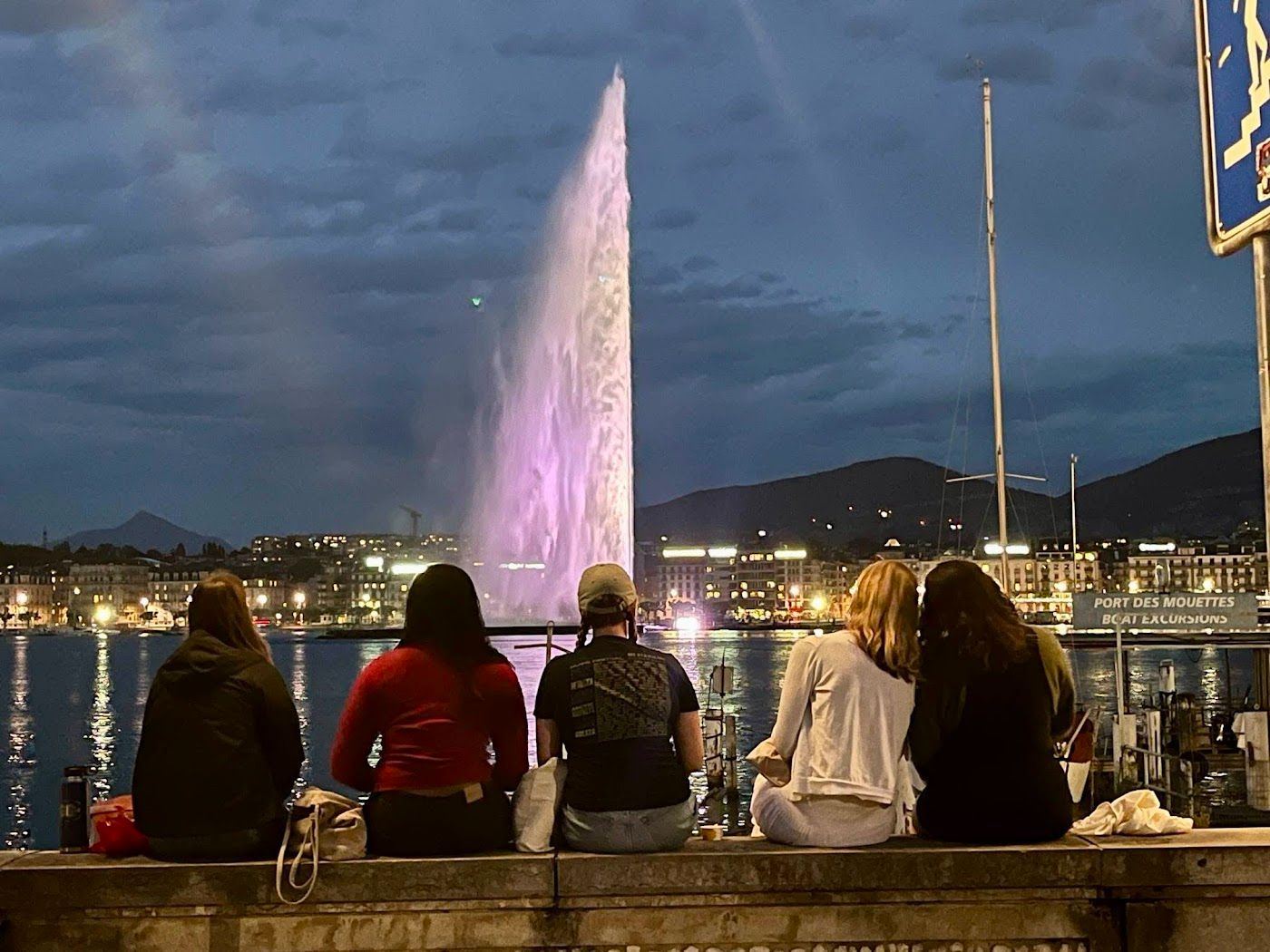 Evening on the lake, with the Jet d'Eau